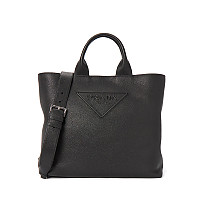 PRADA-2VH165 프라다 블랙 엠보싱 로고 숄더백 26cm