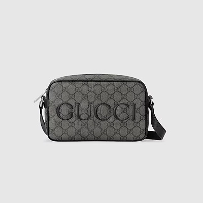 GUCCI-768391 구찌 그레이/블랙 GG 인레이 로고 미니 숄더백 23.5cm