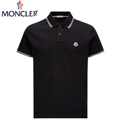 MONCLER-05214 몽클레어 화이트 로고 모티프 폴로 티셔츠 남성용