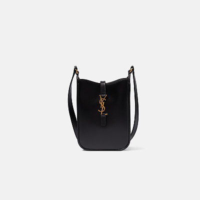 YSL-735214 생 로랑 블랙 LE 5 À 7 버티컬 미니 폰 크로스백 13cm