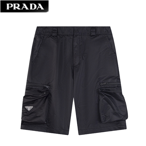 PRADA-06032 프라다 블랙 나일론 더블 포켓 쇼츠 남성용