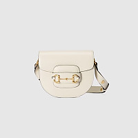 GUCCI-‎760191 구찌 블랙레더 홀스빗 1955 라운드 미니 숄더백 18cm