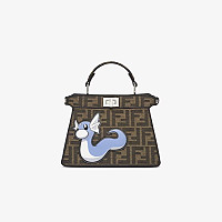 FENDI-8BS017 펜디x프라그먼트x포켓몬 FF 패브릭 미니 바게트 백 20cm