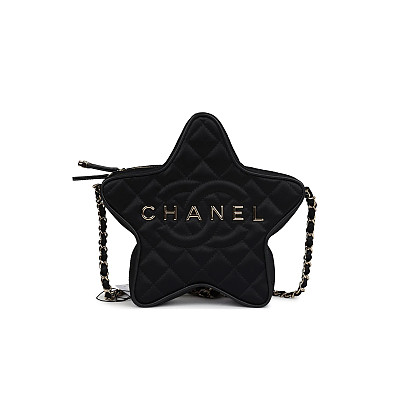 CHANEL-AS4579 샤넬 24C 블랙/골드 램스킨 스타 핸드백 22.5cm