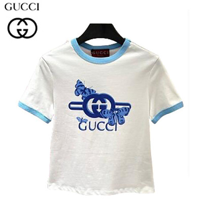 GUCCI-06231 구찌 화이트 프린트 장식 티셔츠 여성용