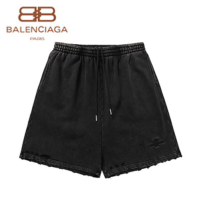 BALENCIAGA-062910 발렌시아가 블랙 코튼 빈티지 스웨트쇼츠 남성용