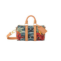 LOUIS VUITTON-M11595 루이비통 블랙 브러시드 모노그램 키폴 반둘리에 25