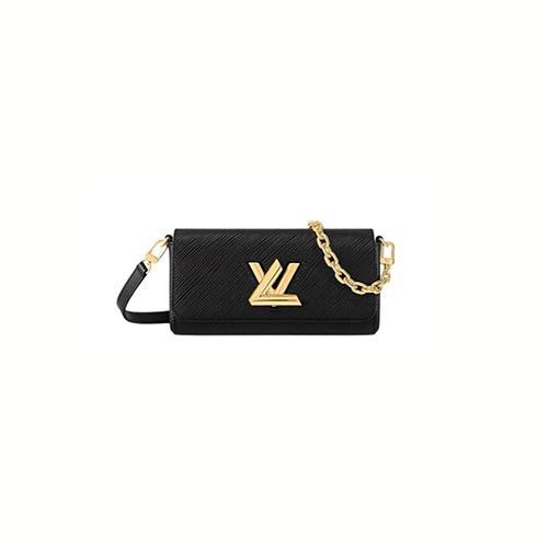 LV-M83077 루이비통 블랙 에삐 레더 트위스트 웨스트 포쉐트 19cm 레플리카지갑 사이트