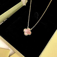 VAN CLEEF ARPELS-VCARD3 반클리프 옐로우 골드/레드 빈티지 알함브라 펜던트