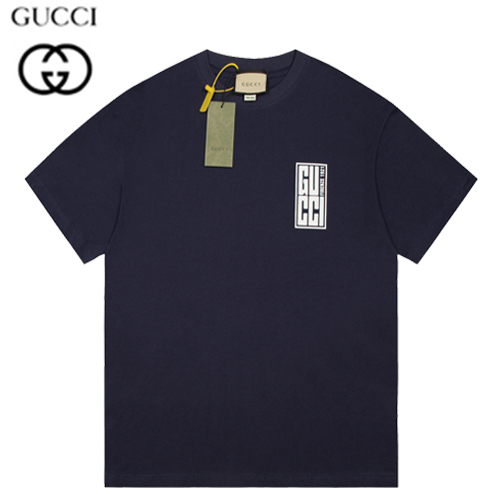 GUCCI-071810 구찌 네이비 프린트 장식 티셔츠 남여공