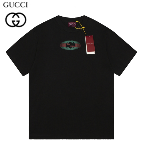 GUCCI-07303 구찌 블랙 프린트 장식 티셔츠 남여공용