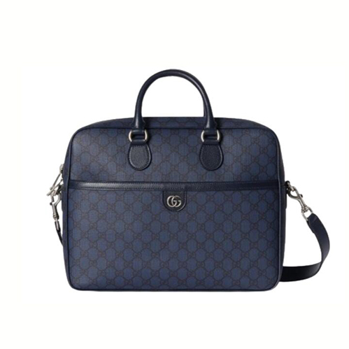 GUCCI-792116 8441 구찌 오피디아 블루 미디엄 GG 브리프케이스