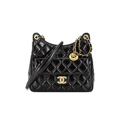 CHANEL-AS4322 샤넬 크루즈 블랙 미디엄 호보 핸드백 21.5cm