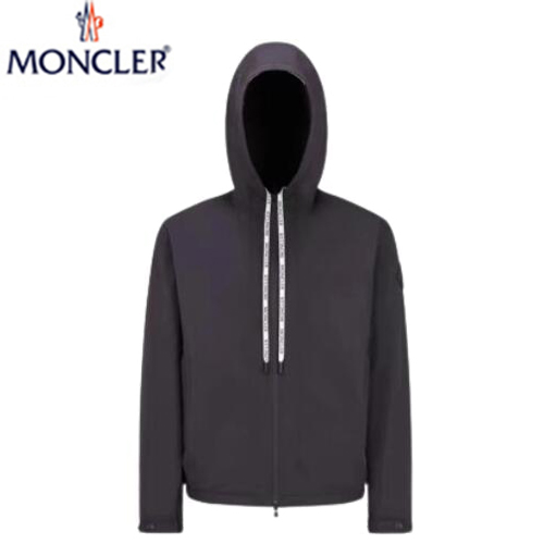 MONCLER-082011 몽클레어 블랙 스트라이프 장식 바람막이 후드 재킷 남성용