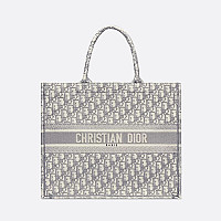 DIOR-디올 블랙/화이트 그래피티 자수 Book Tote 미디엄 숄더백 36cm - M1296ZEZD_M993