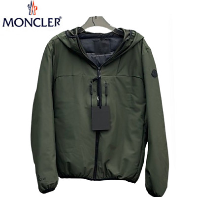 MONCLER-09262 몽클레어 블랙 나일론 바람막이 후드 재킷 남성용