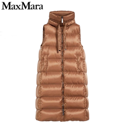 MAX MARA-101110 막스마라 카멜 나일론 롱 패딩 베스트 여성용