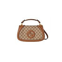 GUCCI-815714 2718 구찌 브라운 가죽 구찌 블론디 스몰 탑 핸들백