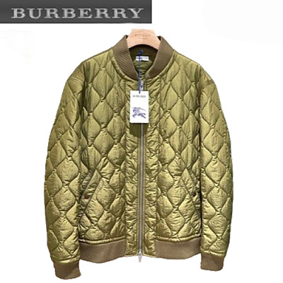 BURBERRY-10194 버버리 블랙 나일론 퀄팅 봄버 재킷 남성용