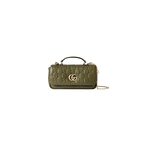 GUCCI-806017 3335 구찌 그린 GG 밀라노 미니 탑 핸들백