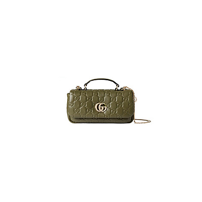 GUCCI-806017 3335 구찌 그린 GG 밀라노 미니 탑 핸들백