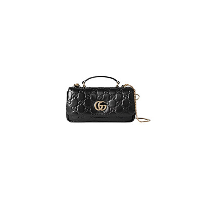 GUCCI-806017 1000 구찌 블랙 GG 밀라노 미니 탑 핸들백