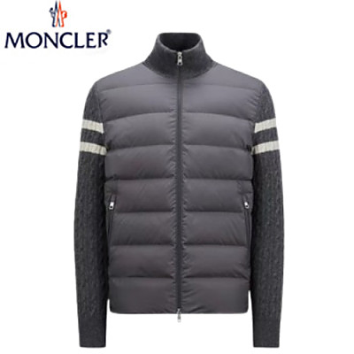 MONCLER-10192 몽클레어 블랙 스트라이프 장식 퀄팅 재킷 남성용