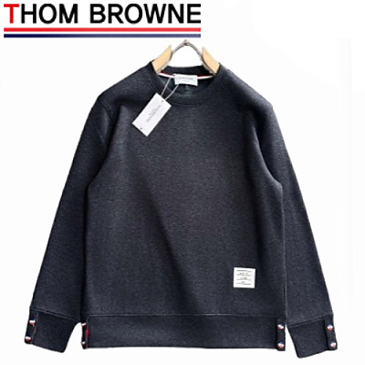 THOM BROWNE-11165 톰 브라운 다크 그레이 스트라이프 장식 스웨트셔츠 남성용