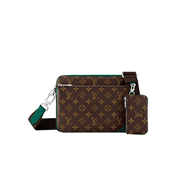 LOUIS VUITTON-M12490 루이비통 올리브 그린 모노그램 섀도우 트리오 메신저