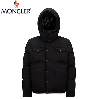 MONCLER-J20911 몽클레어 블랙 Fornas 후드 쇼트 다운 재킷 남성용