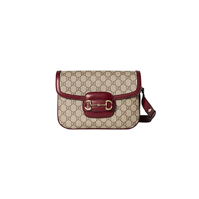 GUCCI-815178 6207 구찌 레드 가죽 구찌 홀스빗 1955 스몰 숄더백