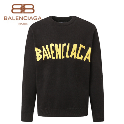 BALENCIAGA-12041 발렌시아가 블랙 니트 코튼 스웨터 남여공용