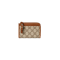 GUCCI-821804 4243 구찌 블루 데님 GG 엠블럼 지퍼 카드 케이스