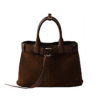 PRADA-1BA434 프라다 브라운 버클 미디엄 가죽 핸드백