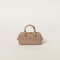 MIU MIU-5BB142 미우미우 블랙 마테라쎄 아르카디 스몰 탑 핸들 백 22cm