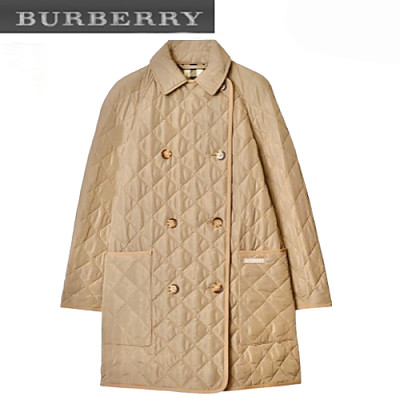 BURBERRY-12223 버버리 그레이 나일론 퀄팅 코트 여성용