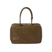 MIUMIU-5BB117 미우미우 브라운 가죽 보 백