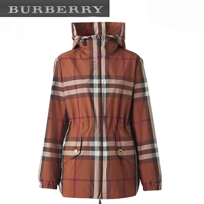BURBERRY-02174 버버리 체크 나일론 바람막이 후드 재킷 여성용