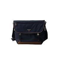 PRADA-2VD052 프라다 밀리터리/캐러멜 리나일론 및 가죽 숄더백 30cm