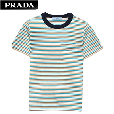 PRADA-06041 프라다 블루 스트라이프 티셔츠 여성용