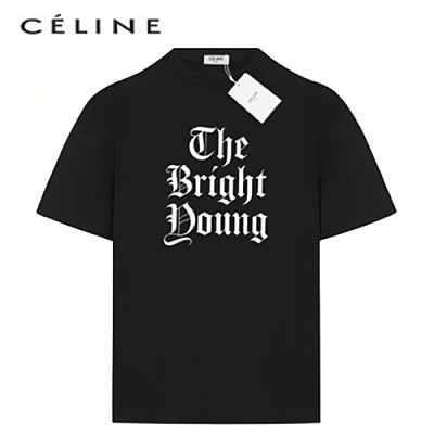 CELINE-06092 셀린느 화이트 프린트 장식 티셔츠 남여공용