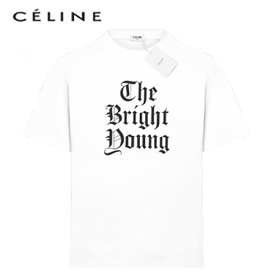 CELINE-06091 셀린느 블랙 프린트 장식 티셔츠 남여공용