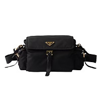 PRADA-1BD394 프라다 버건디 익스플로어 미디엄 스웨이드 숄더 백