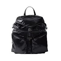 PRADA-2VZ108 프라다 블랙 유광가죽 멀티 포켓 백팩 30cm