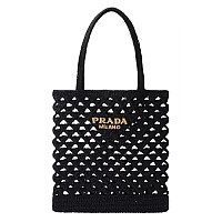 PRADA-1BG493 프라다 내추럴 크로셰 토트백