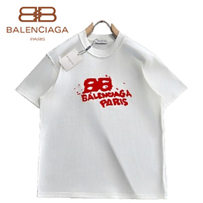 BALENCIAGA-062615 발렌시아가 블랙 프린트 장식 티셔츠 남성용