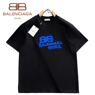 BALENCIAGA-062614 발렌시아가 화이트 프린트 장식 티셔츠 남성용