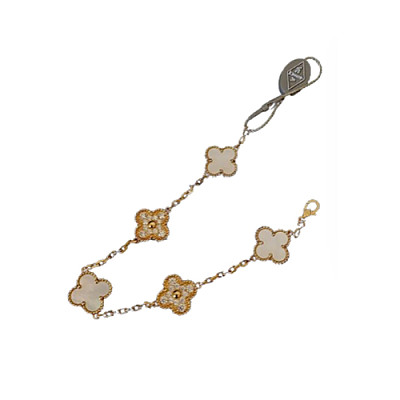 VAN CLEEF ARPELS-VCARF4 반클리프 실버/블랙 빈티지 알함브라 브레이슬릿