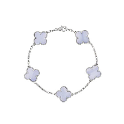 VAN CLEEF ARPELS-VCARF4 반클리프 실버/블랙 빈티지 알함브라 브레이슬릿