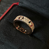 Cartier-N4210400 까르띠에 실버 파베 세팅 6 다이아몬드 클래식 LOVE 링